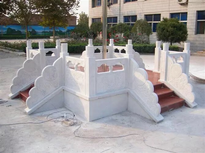 企業國旗臺_漢白玉雕花雕塑