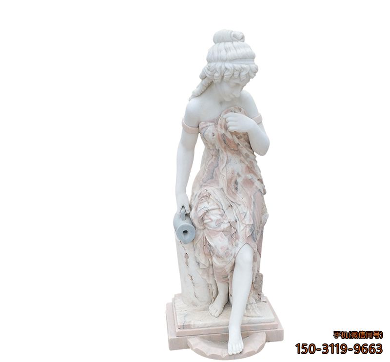 漢白玉美女_城市廣場西方美女人物雕塑