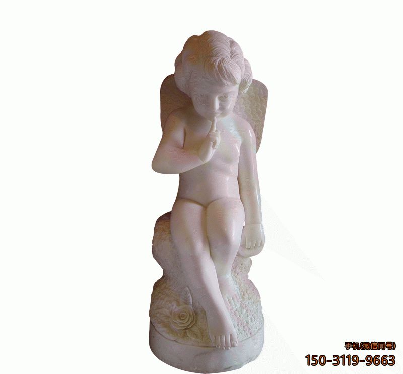 玻璃鋼小天使_廣場小區西方孩童塑像