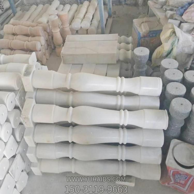 別墅陽臺樓梯裝飾漢白玉雕刻歐式羅馬柱防護欄桿石柱雕塑