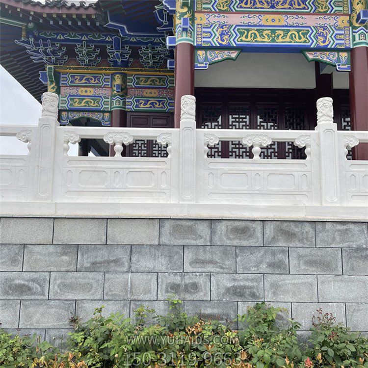 景區(qū)庭院公園漢白玉石欄桿雕塑