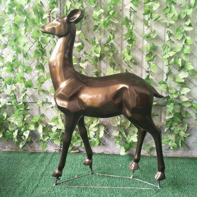玻璃鋼鹿，仿銅效果，可改色