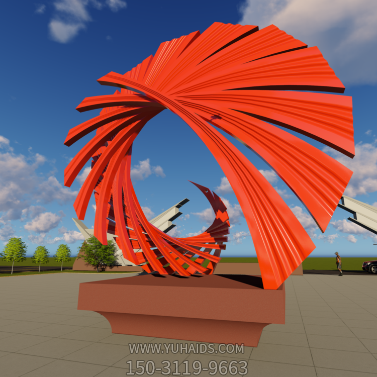 不銹鋼抽象景觀雕塑，廣場抽象藝術(shù)造型雕塑