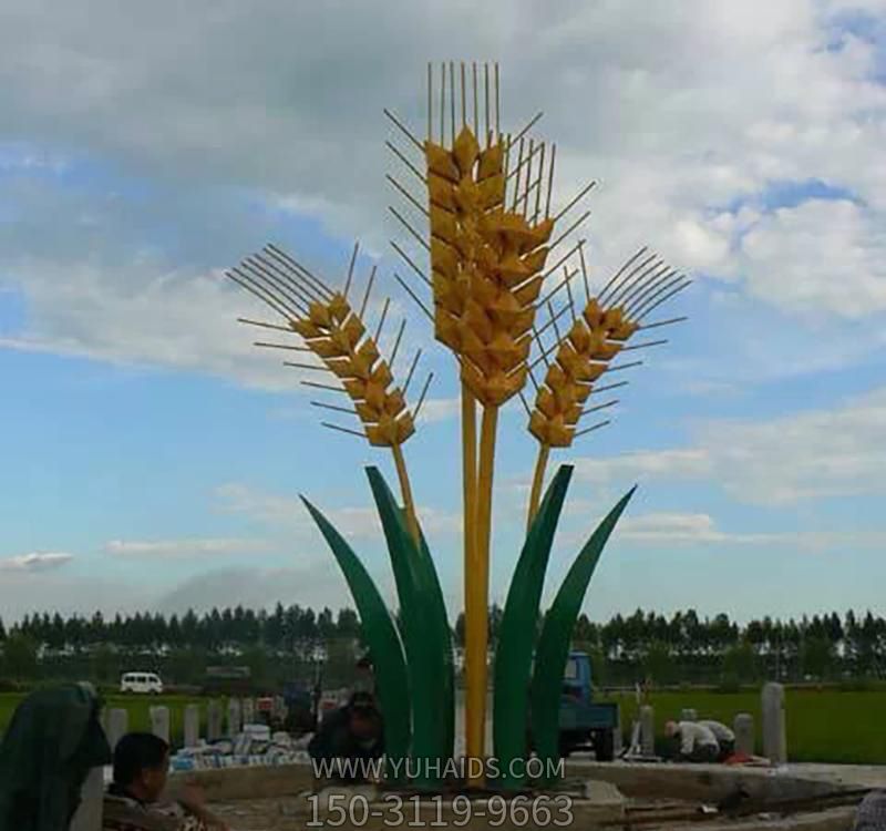 創意不銹鋼小麥雕塑