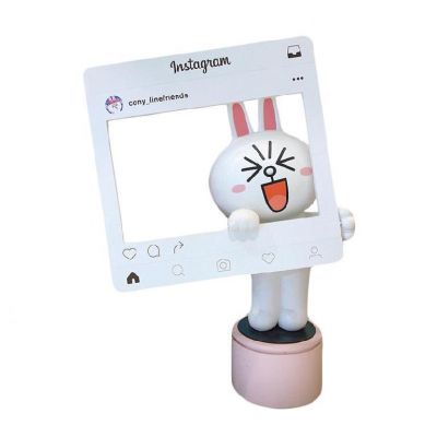 兔子雕塑-室內電玩城照相框玻璃鋼兔子雕塑