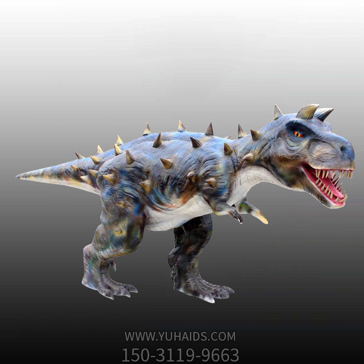 游樂場(chǎng)擺放侏羅紀(jì)玻璃鋼仿真恐龍雕塑