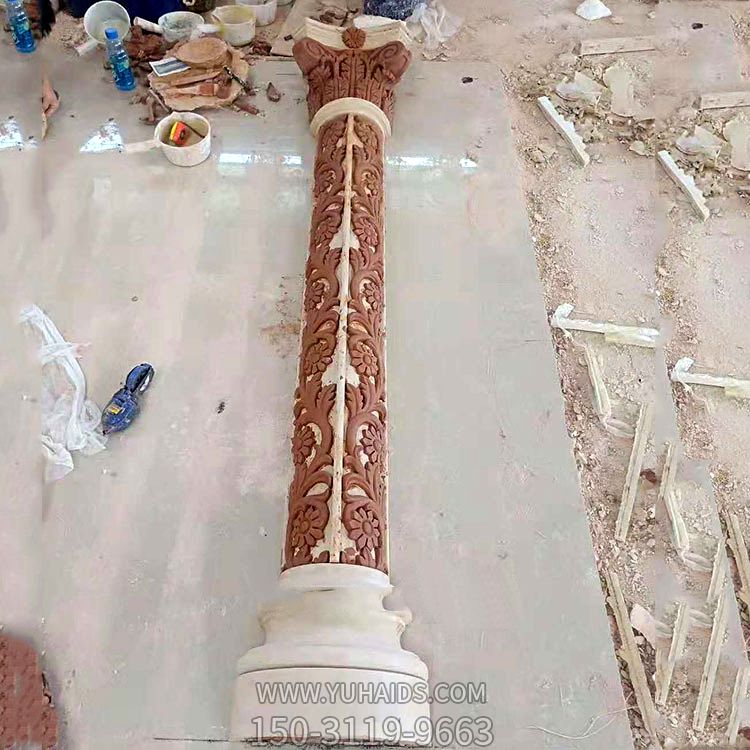 歐式泥雕玻璃鋼裝飾羅馬柱雕塑