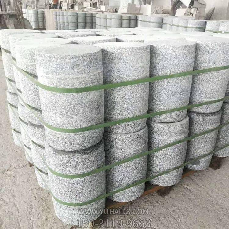 天然花崗巖雕刻擋車(chē)石柱城市街道基建阻車(chē)石柱雕塑