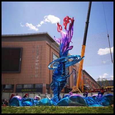 戶(hù)外園林不銹鋼彩繪創(chuàng)意景觀擺件