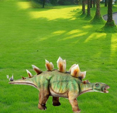景區草坪玻璃鋼大型仿真動物恐龍雕塑