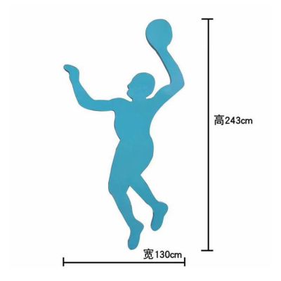 打籃球，單手傳球的鐵藝剪影運(yùn)動(dòng)人物像