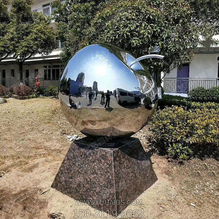 不銹鋼蘋果，鏡面蘋果雕塑