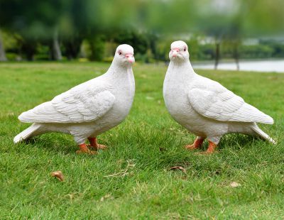 公園草坪玻璃鋼樹脂仿真動物鴿子雕塑