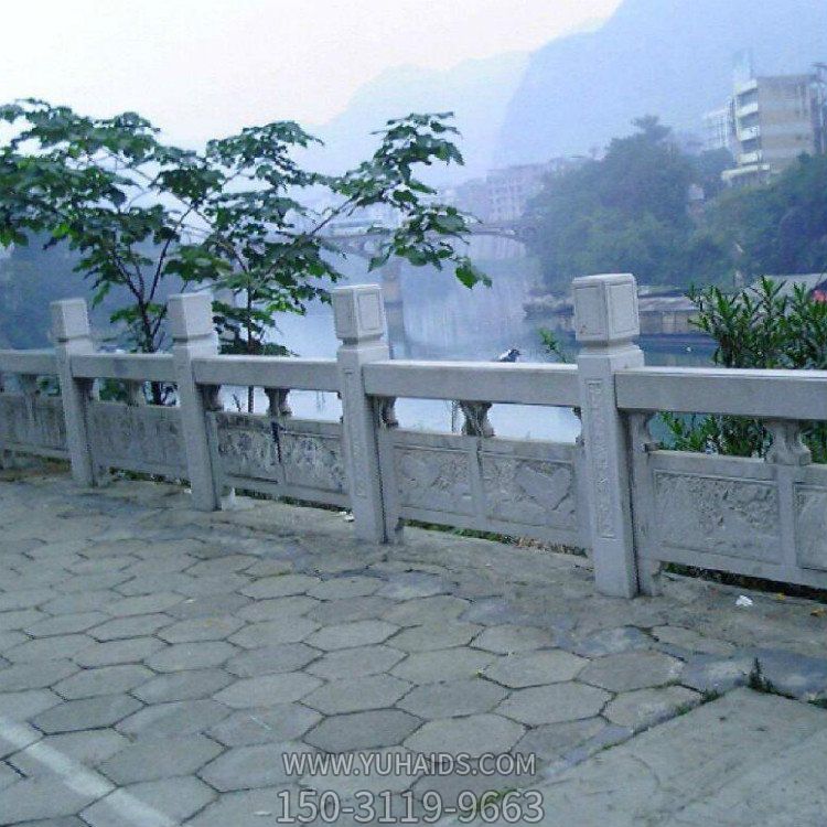 景區戶外河道大理石石雕欄桿欄板雕塑