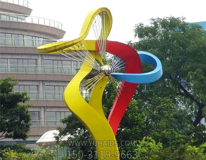 小區不銹鋼彩虹舞景觀雕塑