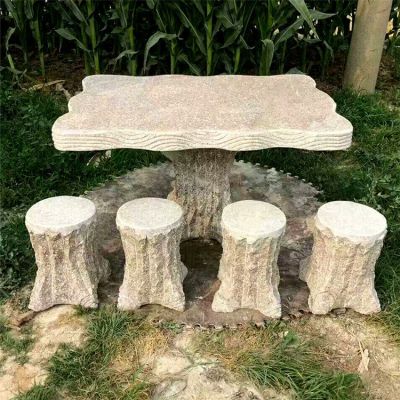 石雕桌凳，大理石方桌子