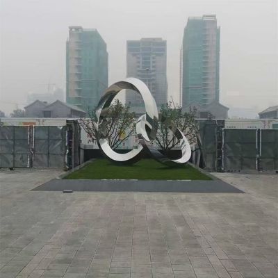 戶外廣場大型創意圓環擺件