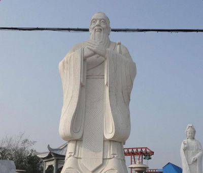 廣場大型孔子漢白玉石雕塑