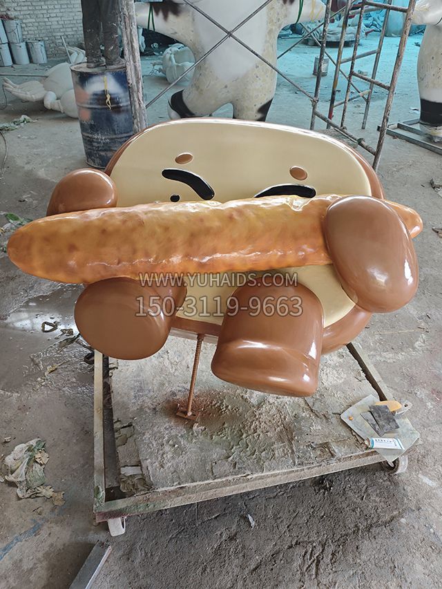 發(fā)光面包公仔門市門頭裝飾雕塑