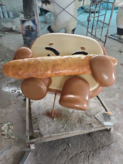 發光面包公仔門市門頭裝飾雕塑