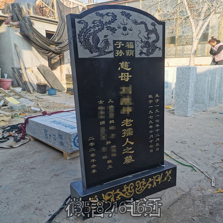 簡約刻字大理石墓碑石雕