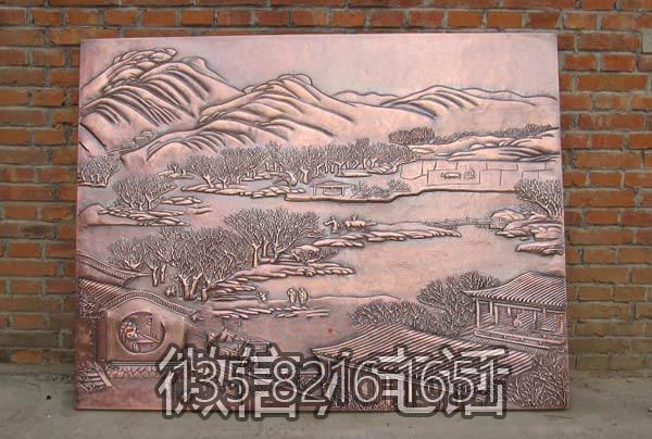 山水浮雕壁畫