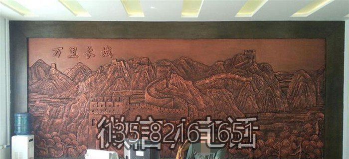 室內(nèi)創(chuàng)意風(fēng)景圖長(zhǎng)城雕塑