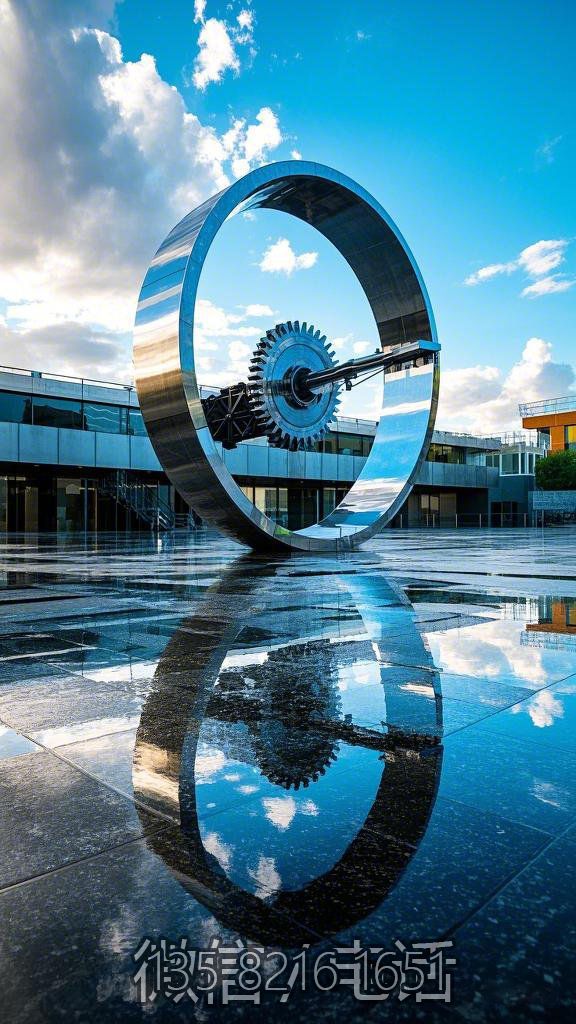 城市廣場創意齒輪景觀雕塑