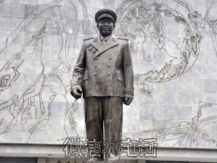 景區(qū)戶外玻璃鋼仿銅偉人景觀朱德雕塑