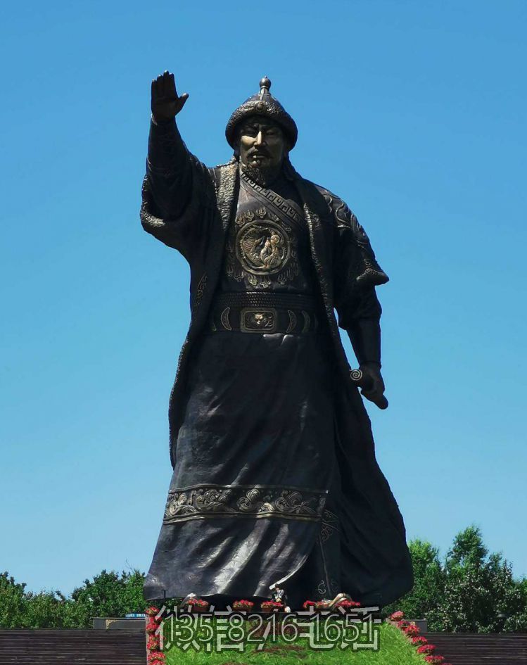 玻璃鋼歷史名人蒙古可汗成吉思汗雕塑