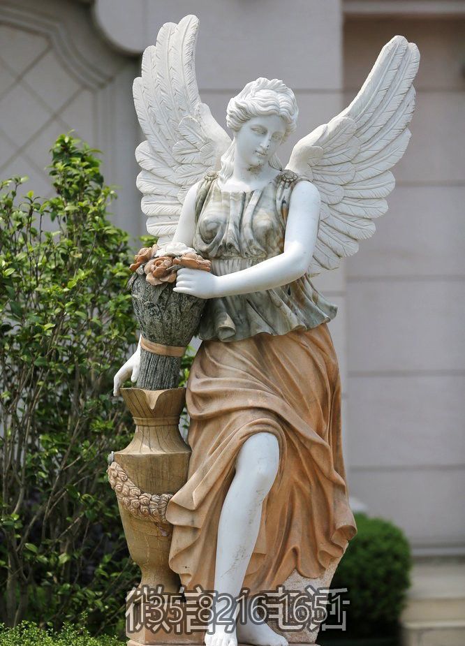 別墅門口景觀人物裝飾擺件玻璃鋼樹脂天使雕塑