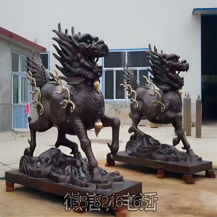 公園廣場大型神獸銅麒麟雕塑