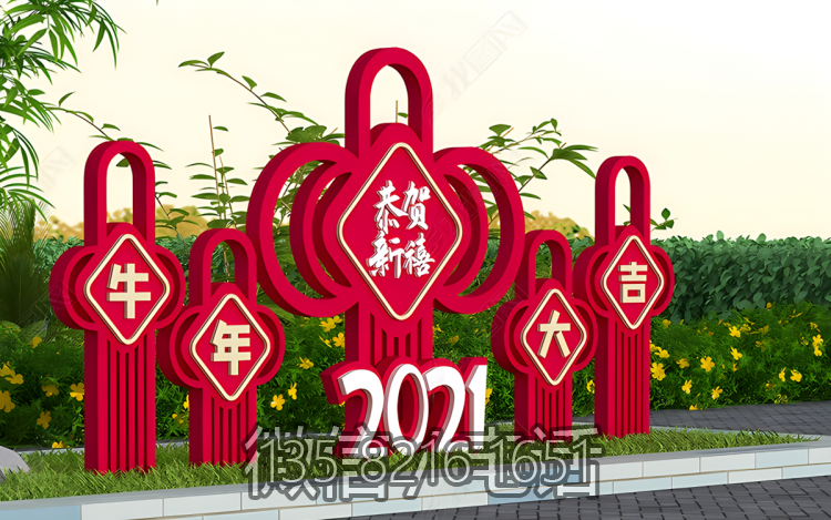 春節節日慶典裝飾中國結雕塑