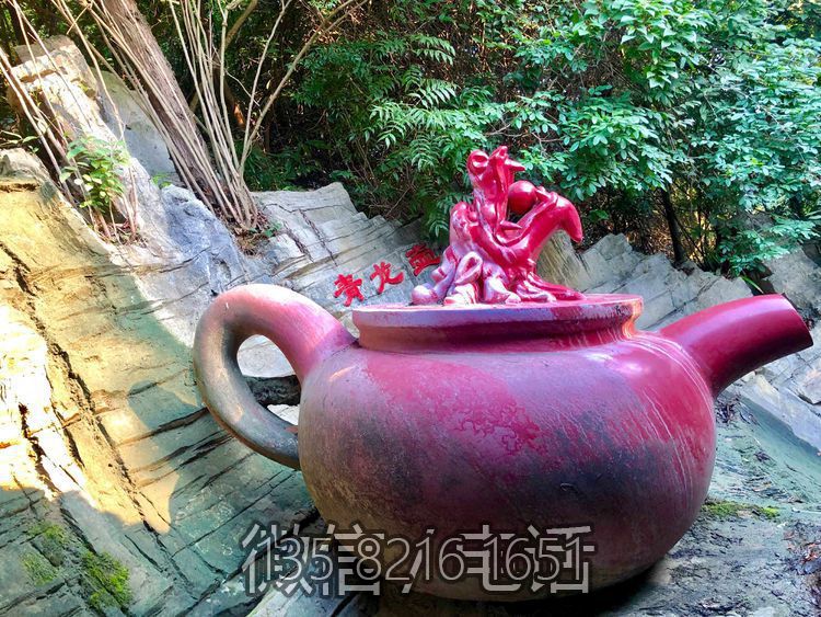 青龍壺鑄銅噴漆茶壺雕塑