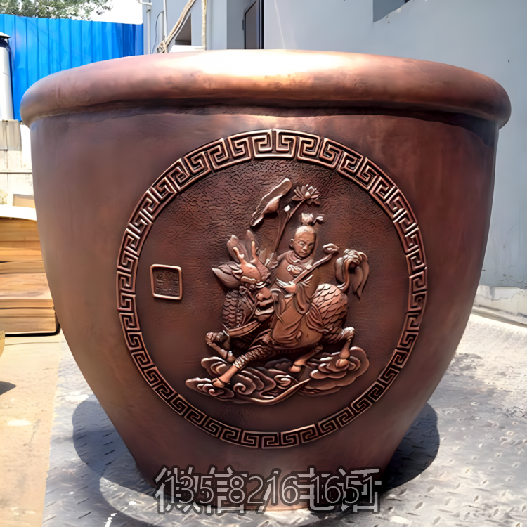鑄銅水缸雕塑