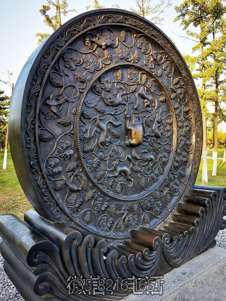 鑄銅銅鏡雕塑擺件