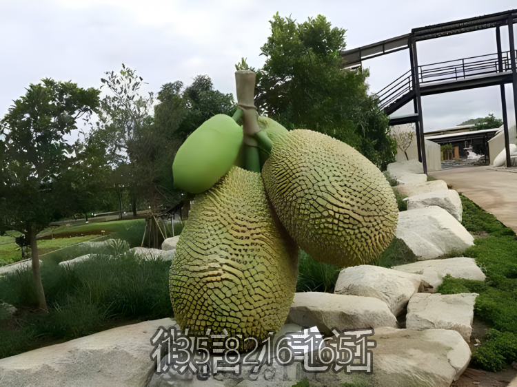 玻璃鋼榴蓮仿真水果雕塑