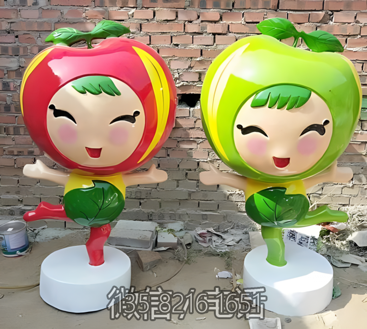 卡通蘋果雕塑