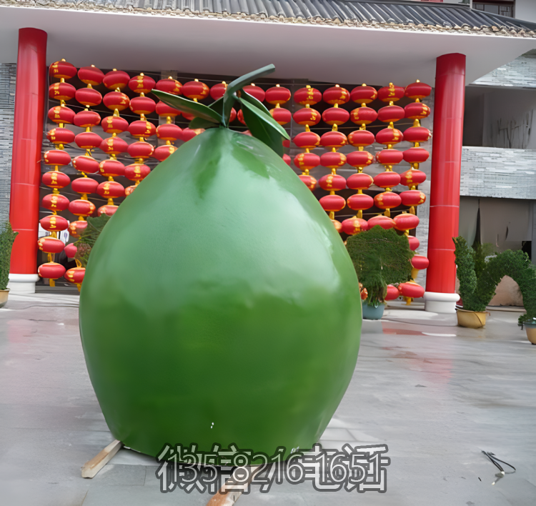 玻璃鋼仿真柚子雕塑