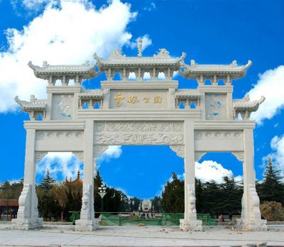 公園石雕牌坊漢白玉牌樓