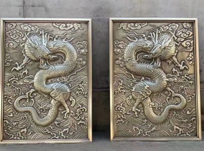 龍紋黃銅鑄造龍浮雕