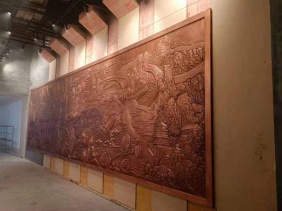 南水北調(diào)紫銅浮雕壁畫