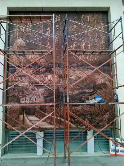 墻體萬里長城浮雕裝飾畫