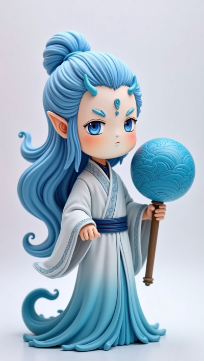 Q版卡通敖丙雕塑