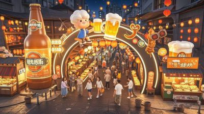 美食街玻璃鋼發光門頭