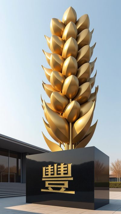 豐收——不銹鋼麥穗景觀雕塑