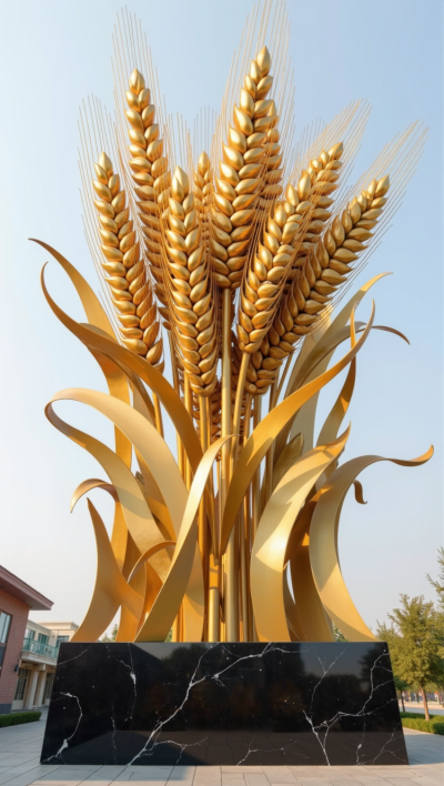 不銹鋼仿真麥穗雕塑