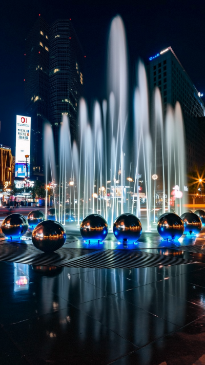 城市廣場(chǎng)鏡面不銹鋼球體