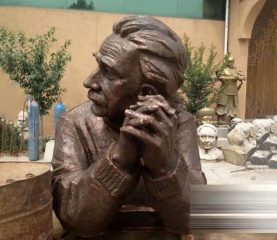 景觀戶外純銅鑄造名人景觀愛因斯坦雕塑