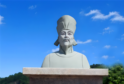 城市廣場大理石白居易石雕半身像雕塑